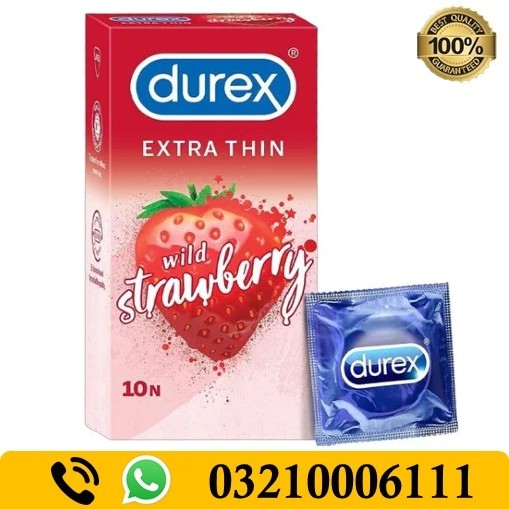 Durex Extra Thin Wild Strawberry Condom in Pakistan