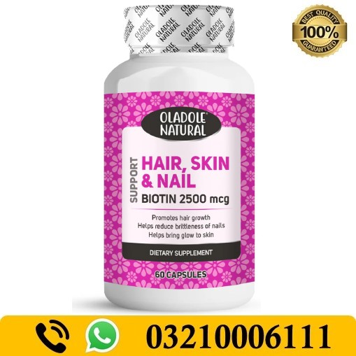 Oladole Natural Biotin Hair Skin & Nails 2500mcg In Pakistan